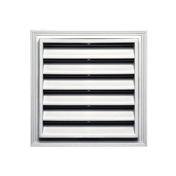 Builders Edge 120051212117 12" x 12" Square Vent 117, Bright White