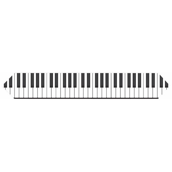 Printed Piano Keyboard Table Runner Party Accessory (1 count) (1/Pkg)