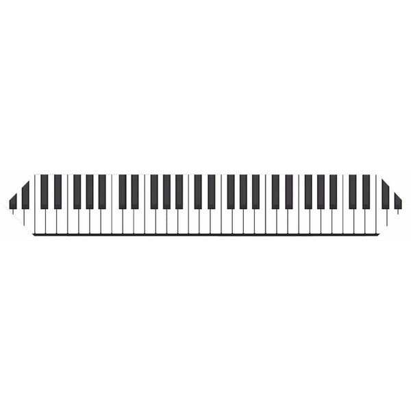 Printed Piano Keyboard Table Runner Party Accessory (1 count) (1/Pkg)