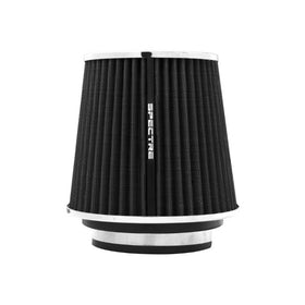 Spectre Performance 8131 Universal Clamp-On Air Filter: Round Tapered; 3 in/3.5 in/4 in (102 mm/89 mm/76 mm) Flange ID; 6.719 in (171 mm) Height; 6 in (152 mm) Base; 4.75 in (121 mm) Top