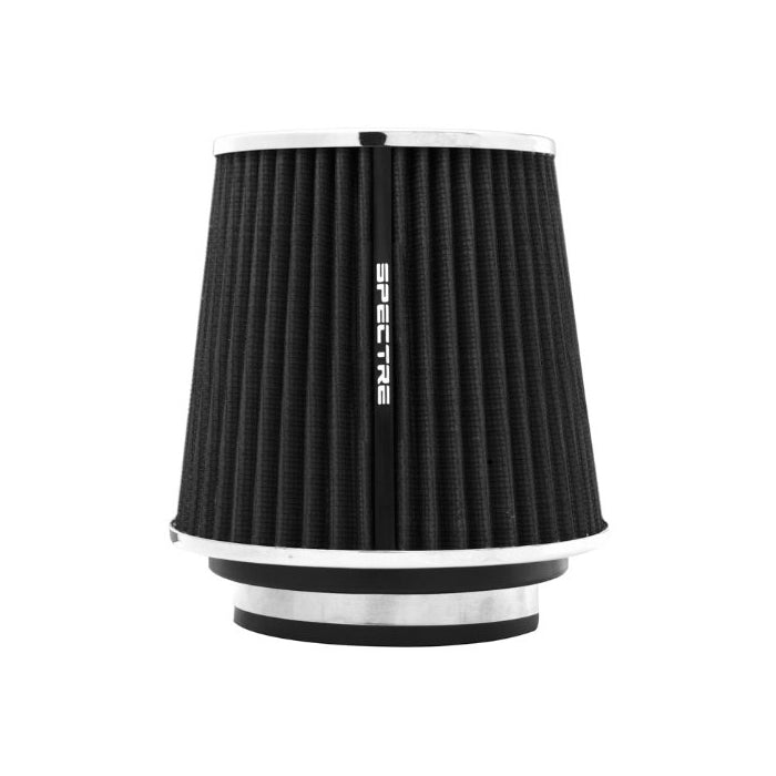 Spectre Performance 8131 Universal Clamp-On Air Filter: Round Tapered; 3 in/3.5 in/4 in (102 mm/89 mm/76 mm) Flange ID; 6.719 in (171 mm) Height; 6 in (152 mm) Base; 4.75 in (121 mm) Top