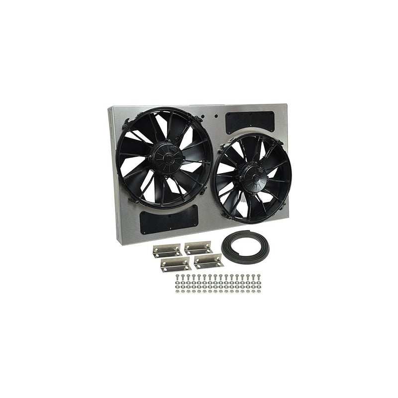 Derale Performance 16826 Gray/Black High Output Dual Radiator Fan