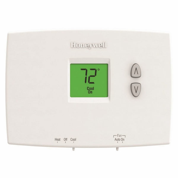 Honeywell TH1110DH1003 Horizontal PRO 1000 Non-Programmable Thermostat - Backlit, 1H/1C, Dual Powered