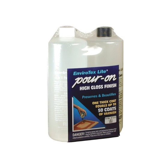 Environmental Tech Envirotex Pour-on High Gloss Finish 1/2 Gallon Kit