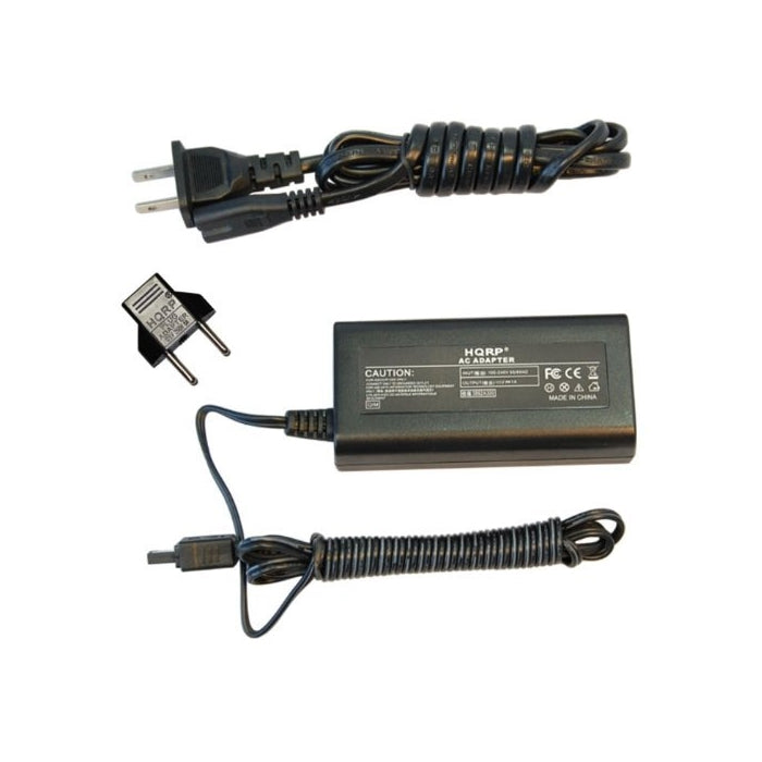 HQRP Replacement AC Adapter / Charger for JVC GR-AXM17U / GRAXM17U Camcorder with USA Cord & Euro Plug Adapter