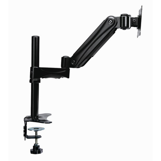 DoubleSight Single Monitor Gas Spring Flex Arm Fully Adjustable Height Tilt Pivot VESA 75mm/100mm up 32" Monitor