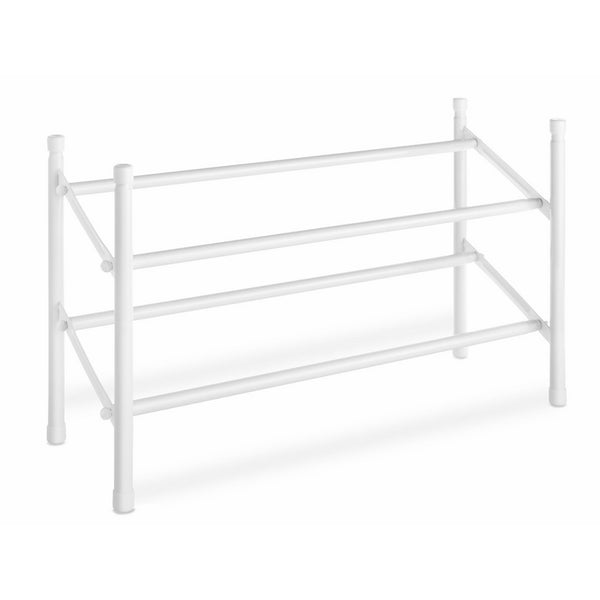 Whitmor Expandable and Stackable Shoe Rack, White