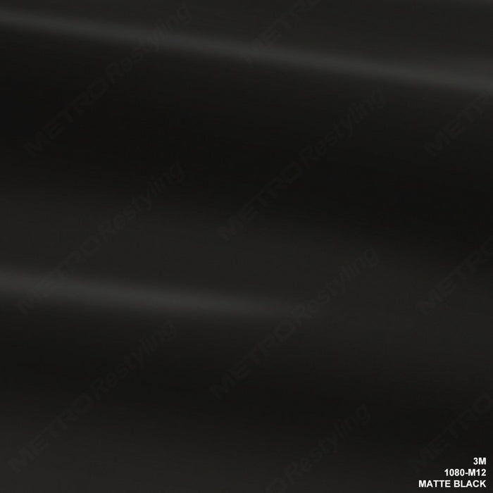 3M 1080 M12 MATTE BLACK 5ft x 1ft (5 Sq/ft) Car Wrap Vinyl Film
