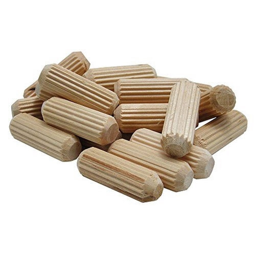 wolfcraft 2964405 Straight Fluted Wood Dowel Pins, 3/8in, 27 Pieces