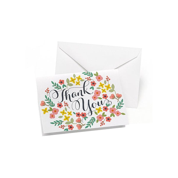 Hortense B. Hewitt 35214 50 Count Retro Floral Thank You Cards