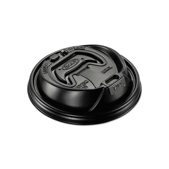 Dart 16RCLBLK Black Optima Reclosable Lid for Dart 16 Series Foam Cups