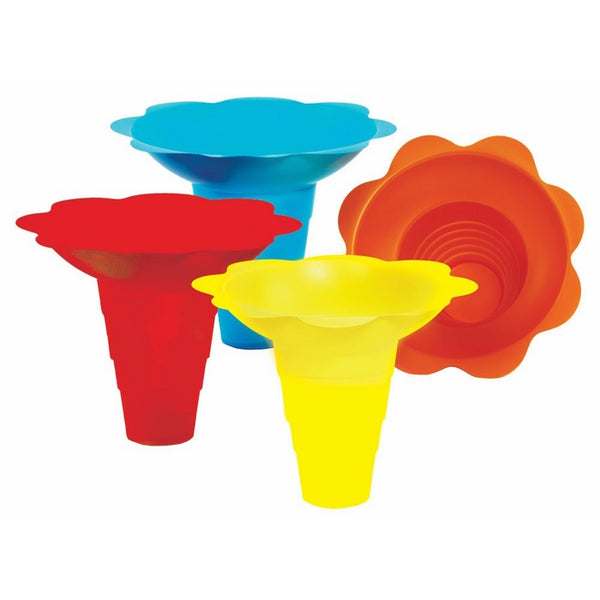 Paragon 12-Ounce Sno-Cone Flower Drip Tray Cups, Multicolor, 100-Cup Case