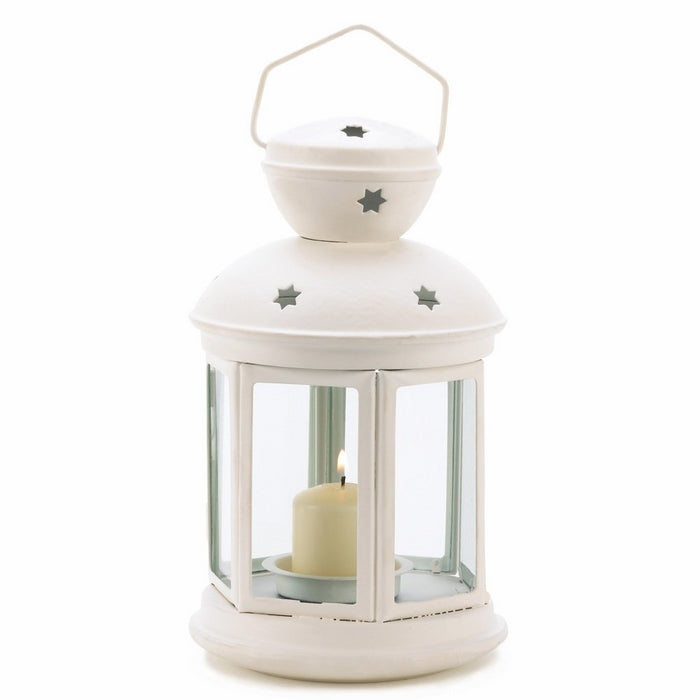 Gifts & Decor Candle Holder White Colonial Style Hanging Lantern Lamp