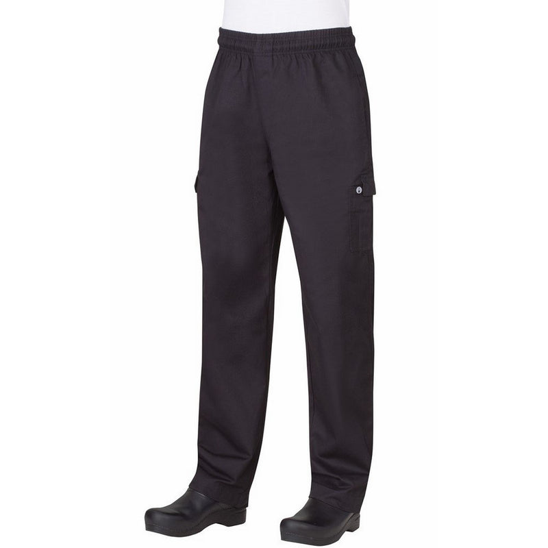Chef Works Mens Cargo Chef Pants, Black, X-Large
