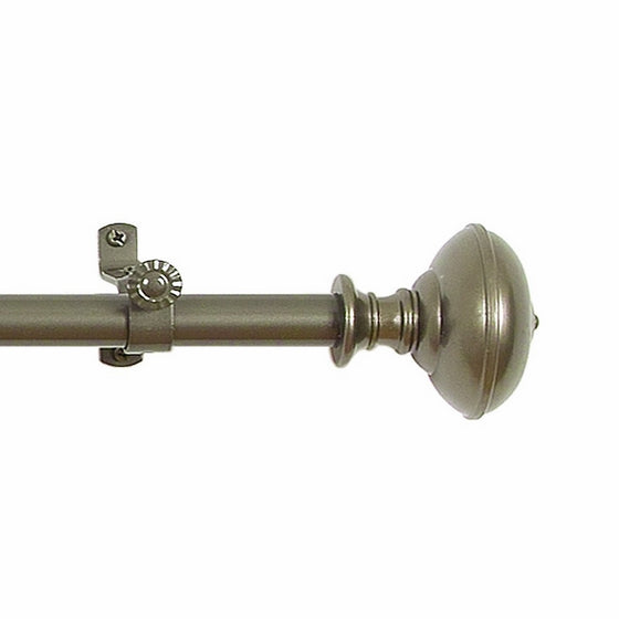 Achim Home Furnishings Buono Curtain Rod with Finials, 28-inch extends to 48-inch