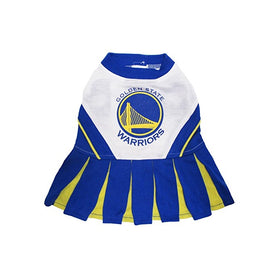 Pets First NBA Golden State Warriors Dog Cheerleader Dress, X-Small