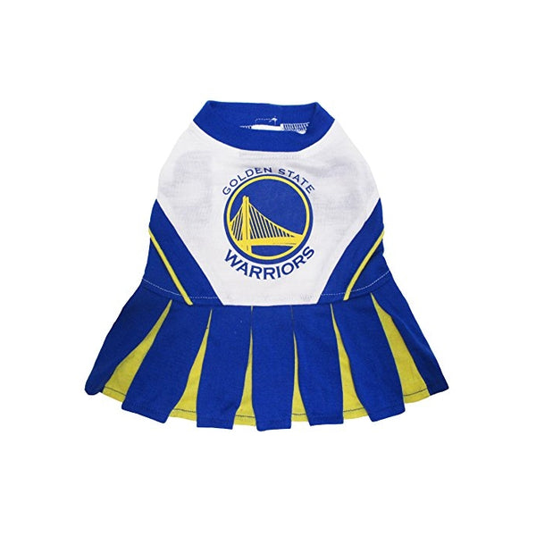 Pets First NBA Golden State Warriors Dog Cheerleader Dress, X-Small