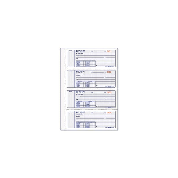 REDIFORM Money Receipt Book, 2-3/4 x 7, Carbonless Triplicate, 200 Sets/Book (8L818)