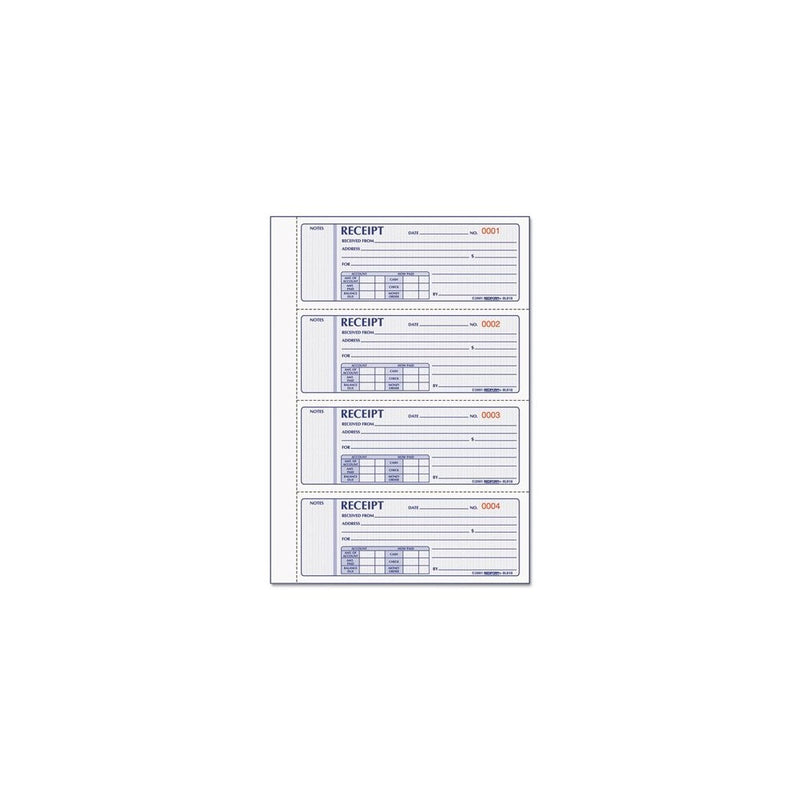 RediformPrestige Money Receipt Books, Triplicate Carbonless, Hardcover, 200 Sets per Book (8L818)
