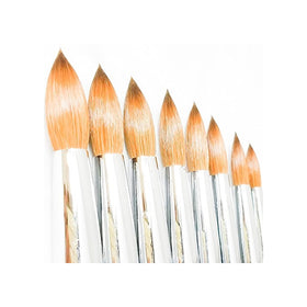 Professional Kolinsky Acrylic Nail Brush Powder Manicure Pedicure Wooden Handle Size # 8 (# 8)
