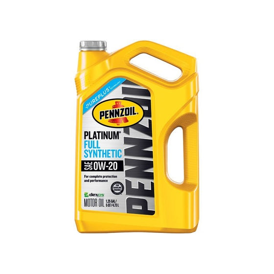 Pennzoil 550046127 Platinum 5 quart 0W-20 Full Synthetic Motor Oil (SAE, SN/GF-5 Jug)