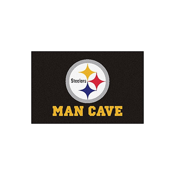 FANMATS 14357 NFL Pittsburgh Steelers Nylon Universal Man Cave Starter Rug