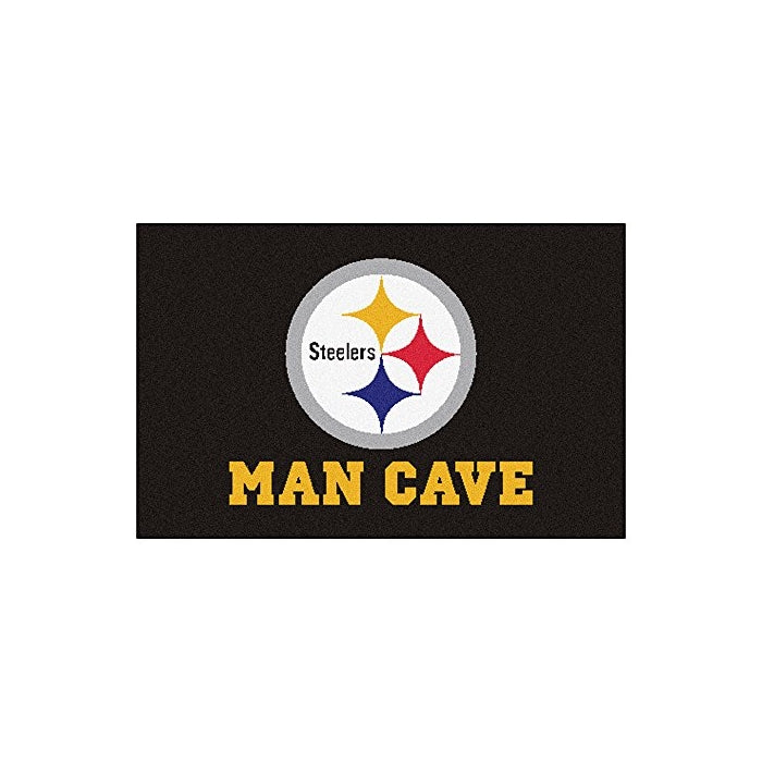 FANMATS 14357 NFL Pittsburgh Steelers Nylon Universal Man Cave Starter Rug