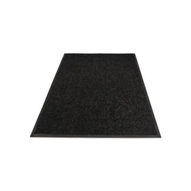 Guardian Platinum Series Indoor Wiper Floor Mat, Rubber with Nylon Carpet, 4'x6', Black