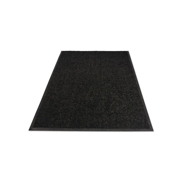 Guardian Platinum Series Indoor Wiper Floor Mat, Rubber with Nylon Carpet, 4'x6', Black