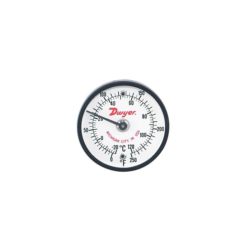 Dwyer Surface Mount Thermometer, ST500, 0-500°F (-20-260°C), 2" Dial