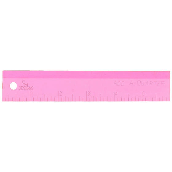 CM Designs CMD6PINK Ruler Add-A-Quarter Pink Pack, 6"