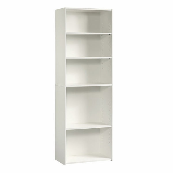 Sauder Beginnings 5-Shelf Bookcase, Soft White