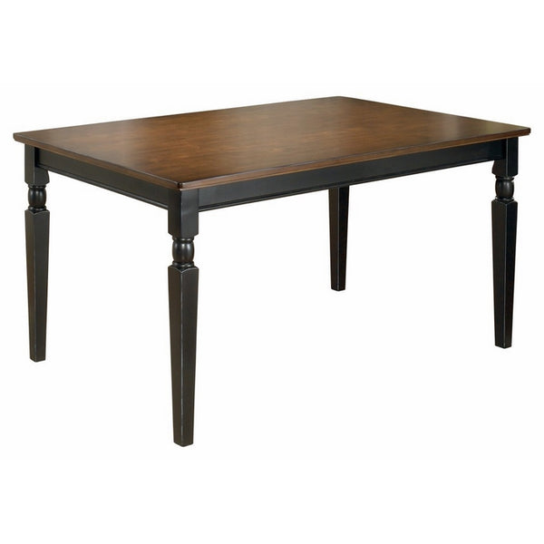 Ashley Furniture Signature Design - Owingsville Dining Room Table - Rectangular - Black and Brown