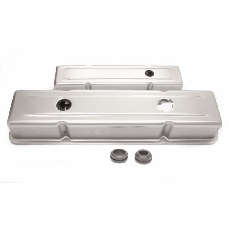 Racing Power Company R9518RAW Short Steel Unplated OEM Style Valve Cover for Small Block Chevy