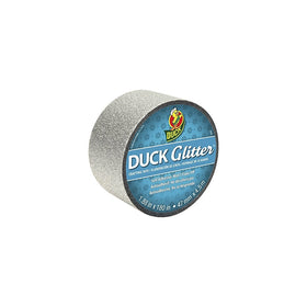 Duck Brand Glitter Crafting Tape, 1.88-Inch x 5-Yard Roll, Silver (282492)