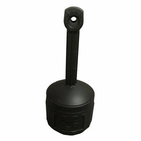 Justrite 26800D Cease-Fire Deco Black Cigarette Butt Receptacle