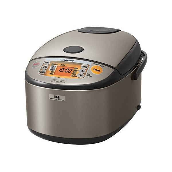 Zojirushi NP-HCC18XH Induction Heating System Rice Cooker and Warmer, 1.8 L, Stainless Dark Gray