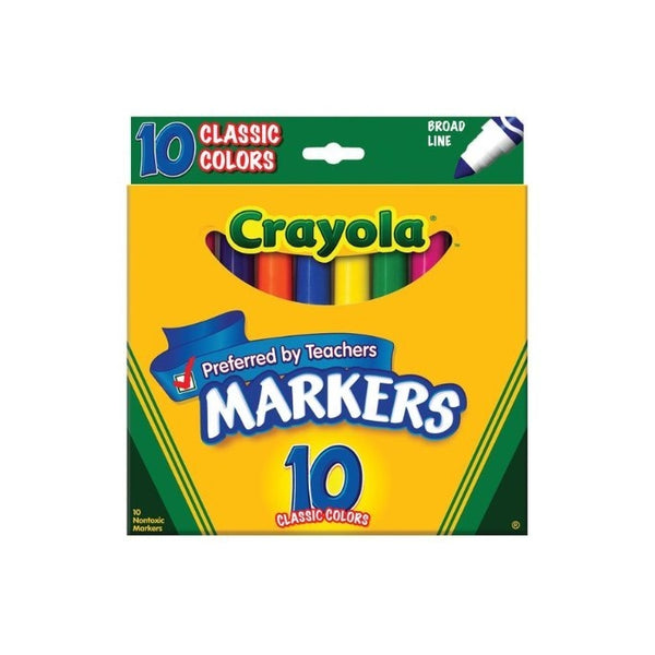 Case of 6, Total of 60 Broad Tip Crayola Markers