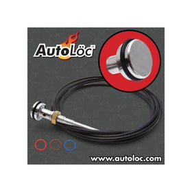 AutoLoc AUTBP001 Pull Cable (Billet Chrome Pull Cable with Colored OringsVent or Choke Cable, Latch Release)