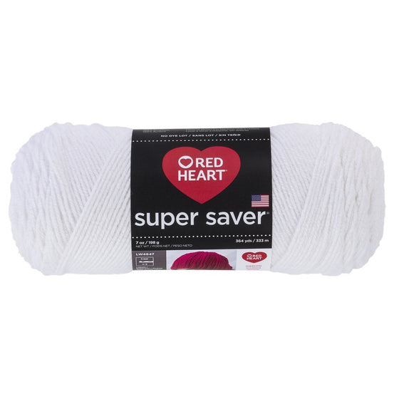 RED HEART Super Saver Yarn, White