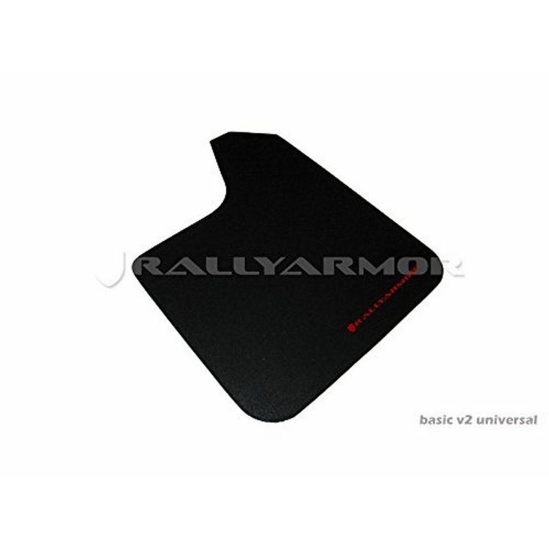 Rally Armor 579036 Universal fitment (no hardware) Basic Black Mud Flap w/Red Logo
