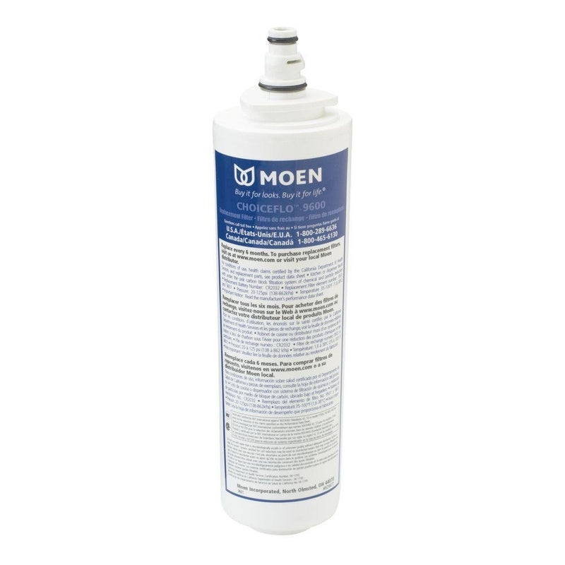 Moen 9601 ChoiceFlo Replacement Water Filter Compatible with Moen Sip Filtered Kitchen Faucets