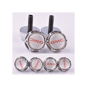D&R 4 Pcs Separate Chrome LICENSE PLATE FRAME Bolt Screws For GMC