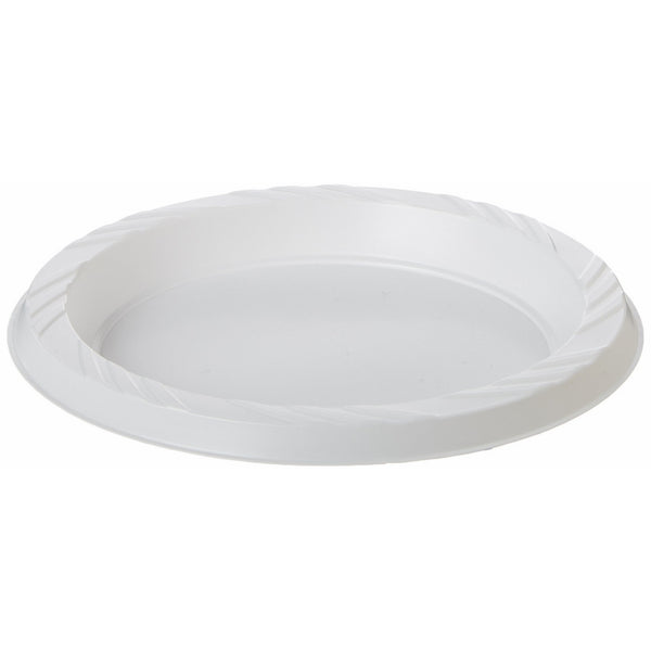 Genuine Joe GJO10327 6" White Plastic Plates, Reusable/Disposable, For Hot or Cold Food