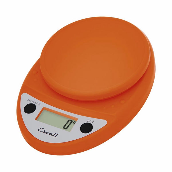 Escali Primo Digital Kitchen Scale (11 lb/ 5 kg Capacity) (0.05 oz/ 1 g Increment) Premium Food Scale for Baking and Cooking - Lightweight and Durable Design - Lifetime ltd. Warranty - Pumpkin Orange