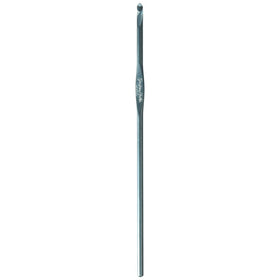 Susan Bates 5-1/2-Inch Silvalume Aluminum Crochet Hook, 3.25mm, Blue