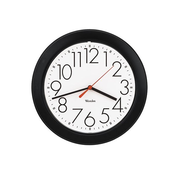 Westclox 461861 Basic Wall Clock, Black, 10"