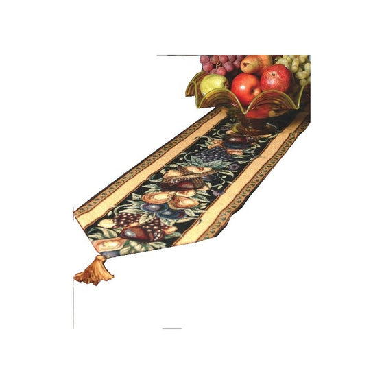 Manual Table Runner, Old World Italy w/Tassels