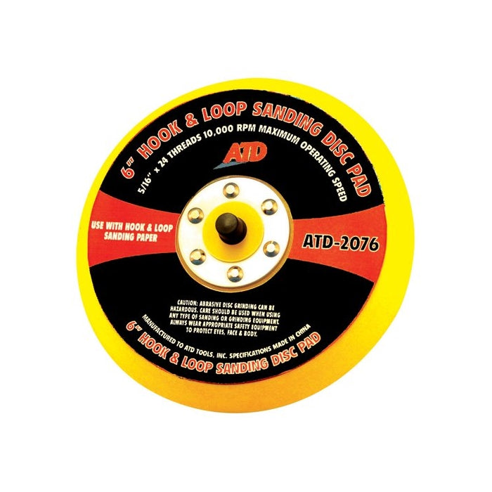 ATD Tools 2076 6" Quick Change Sanding Disc Pad