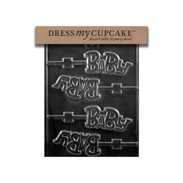 Dress My Cupcake Chocolate Candy Mold, Baby Lollipop, Baby Shower